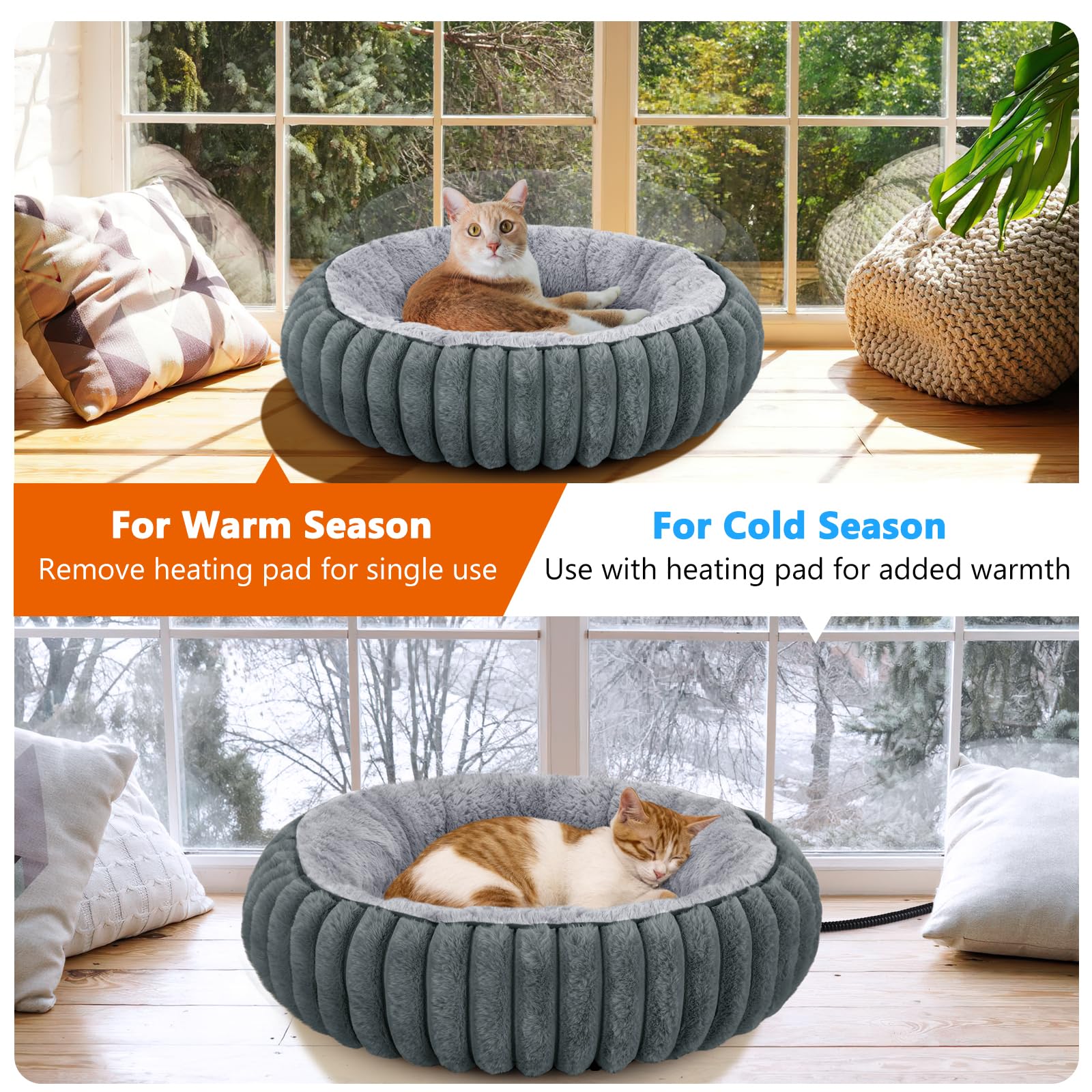 INVENHO cama calefactable apta para gatos y perros pequeños en interiores