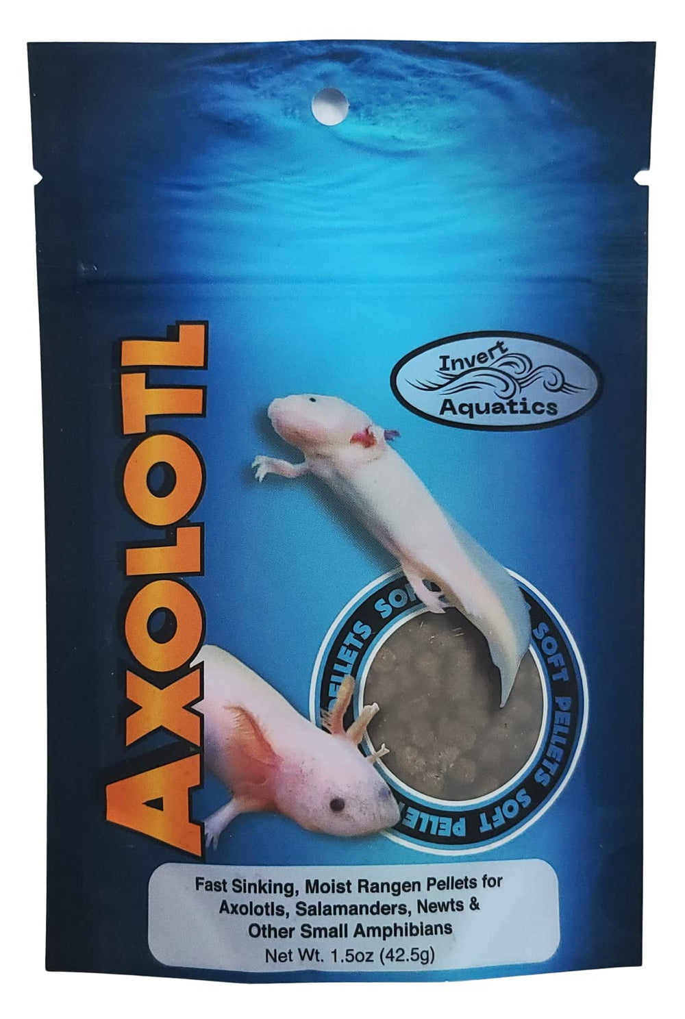 Pellets suaves de Invert Aquatics para axolotles, ingesta fácil en acuario
