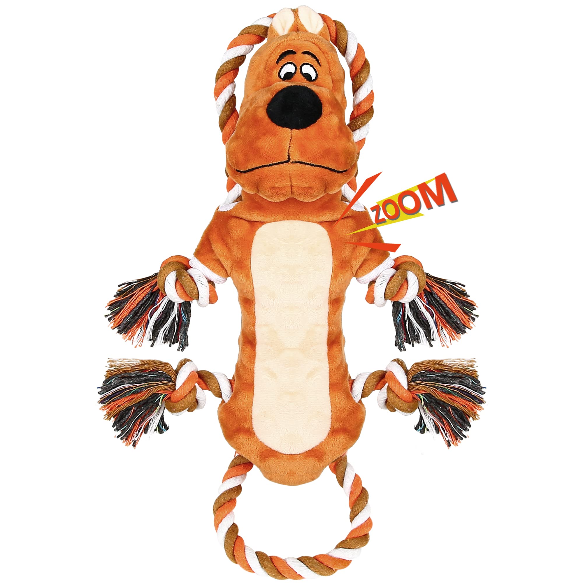 IOKHEIRA jouet peluche chien avec sifflet et papier plissé pour stimulation
