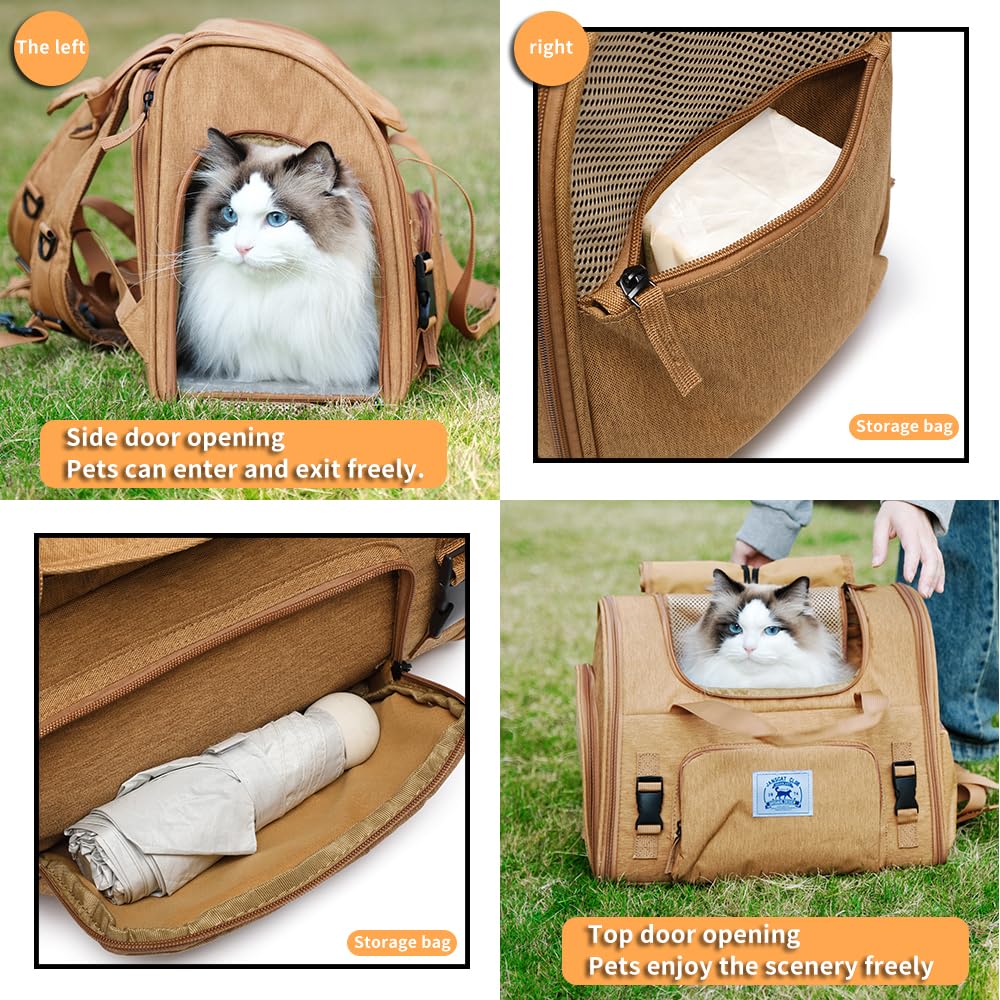ioview mochila mascotas expansion espacio con compartimento extra para mayor confort