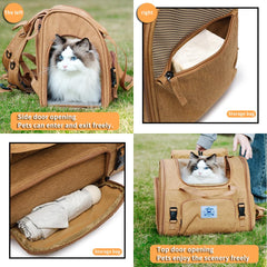 ioview mochila mascotas expansion espacio con compartimento extra para mayor confort