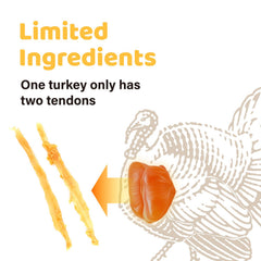 iPaw tendon de pavo, ingrediente único, ideal para alergias y digestión sensible.