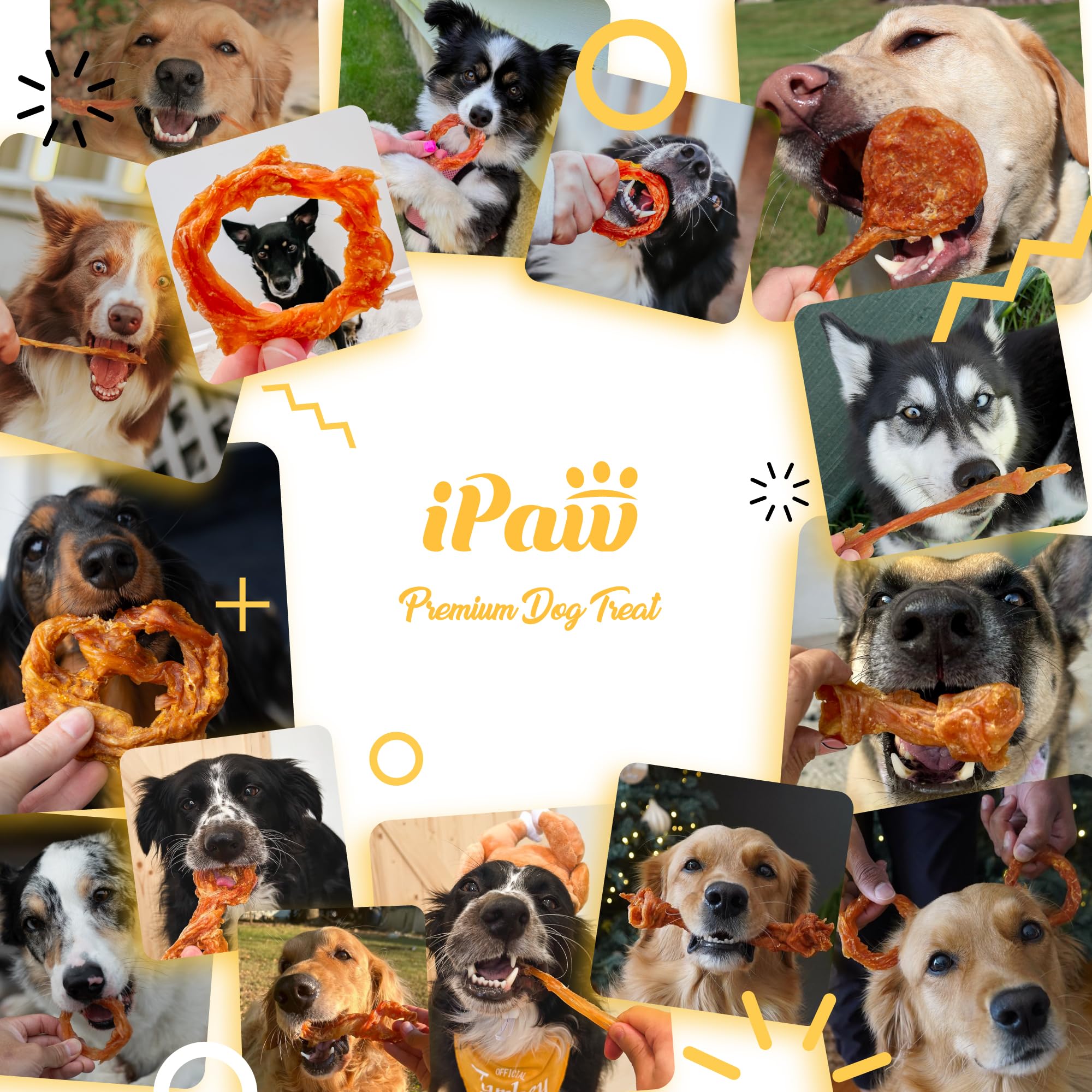 iPaw tendones de pavo, empaque valor para 5 paquetes