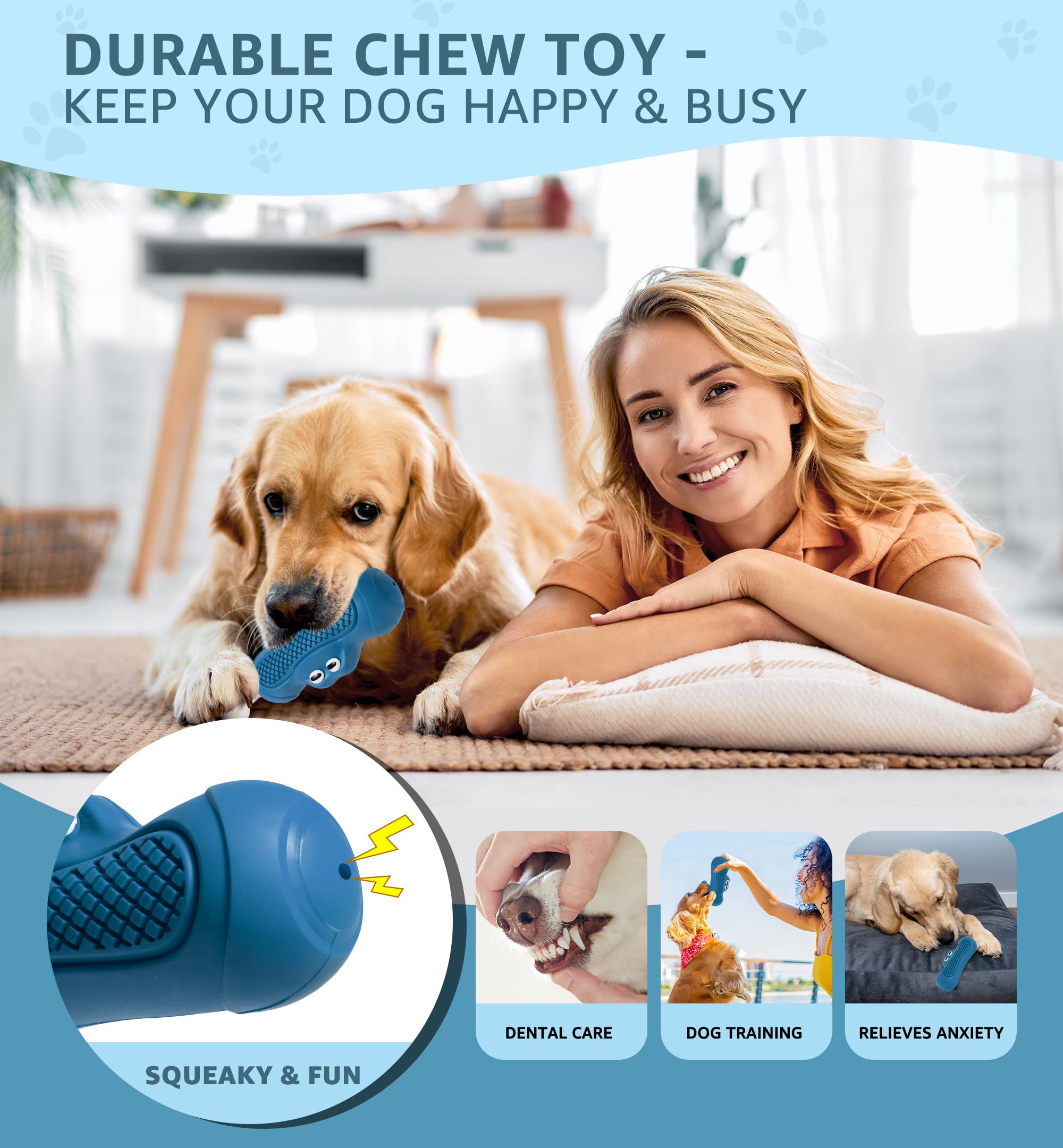 IPTPAS Juguete con sonido para perros, estimula instintos y mantiene entretenido.
