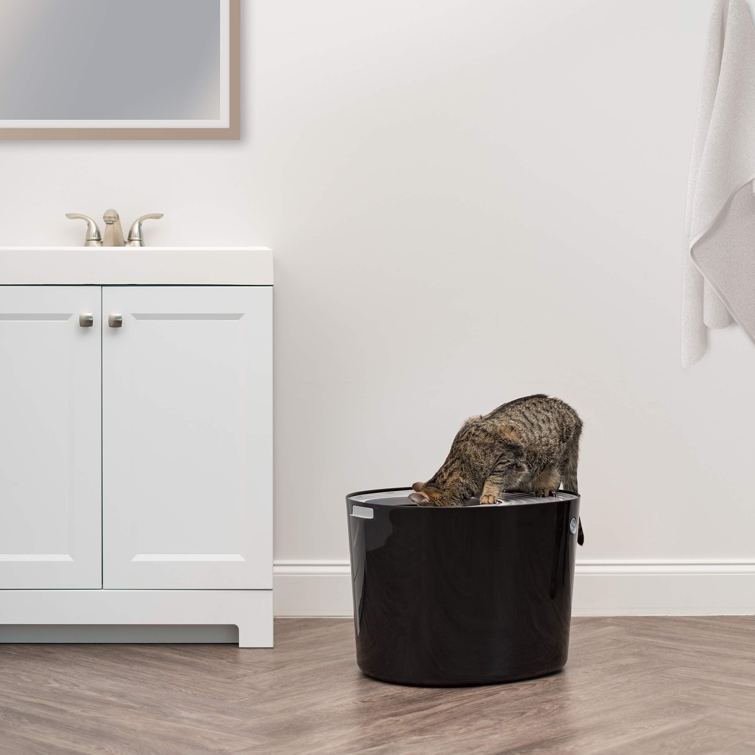 IRIS USA caja-arena-tapada-a-prueba-de-perros, protector para hogares.