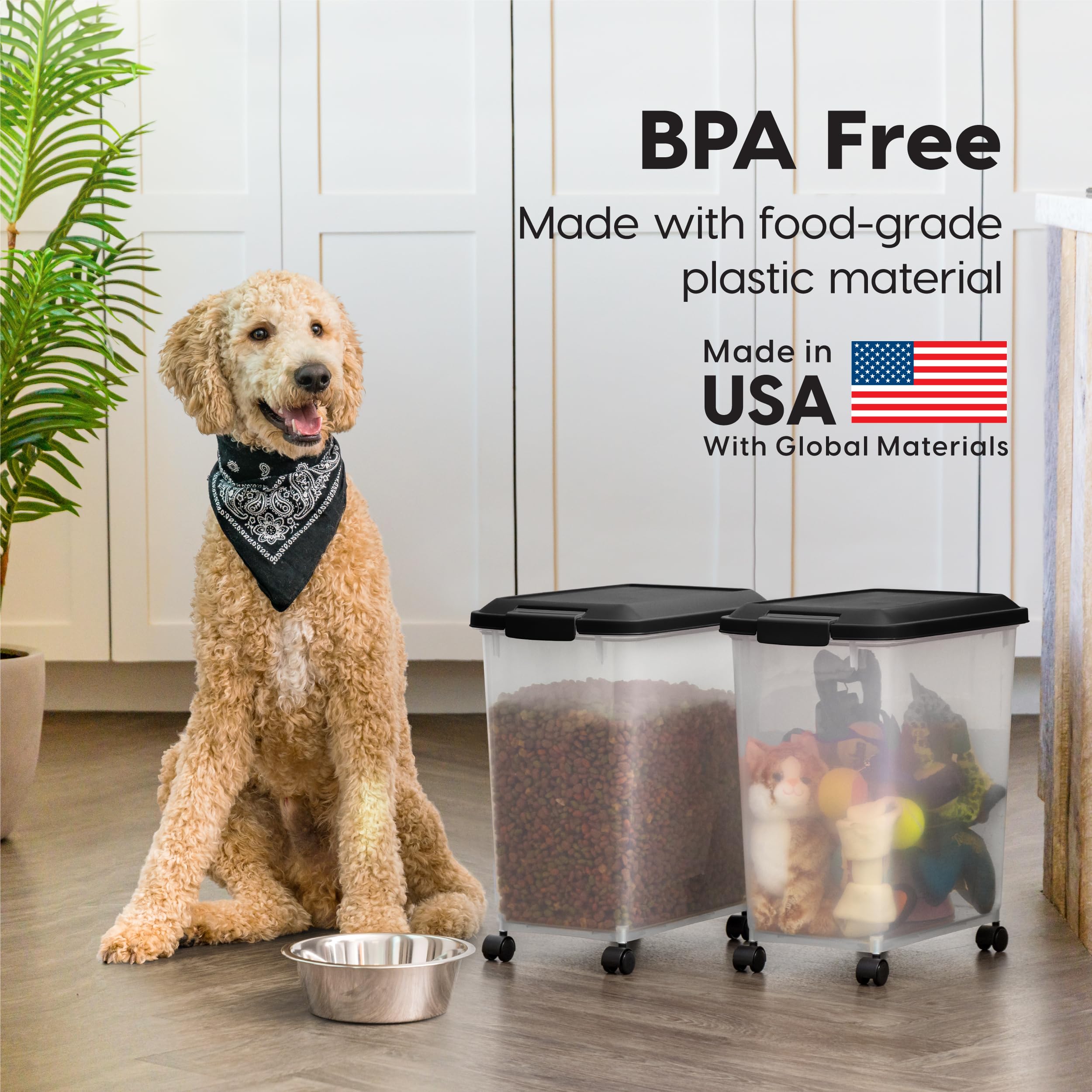 IRIS USA capacidad de 30 libras por contenedor para alimento seco