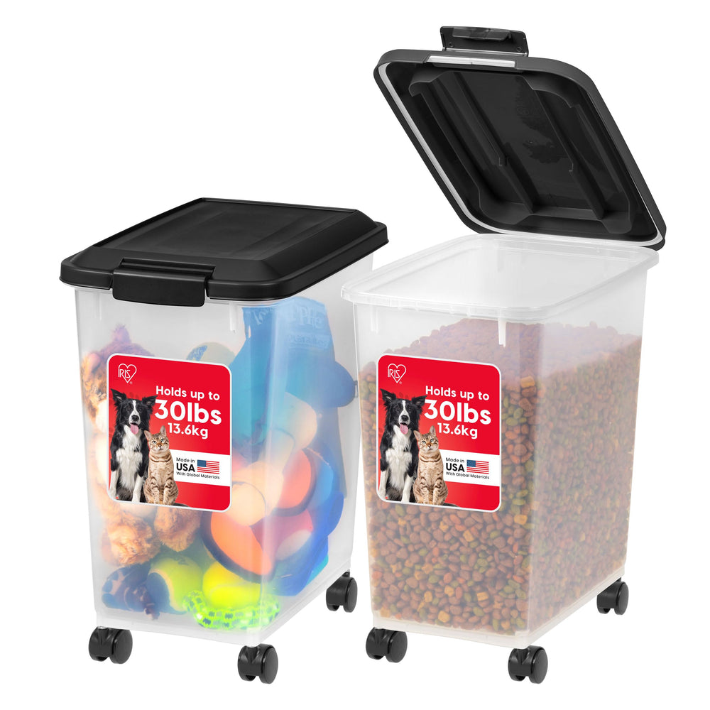 IRIS USA contenedor de alimento para mascotas 2-pack traslúcido facilita ver la cantidad de comida
