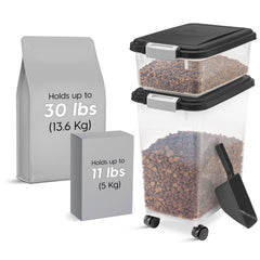 IRIS USA contenedor pequeño 12 Qt para comida o golosinas, apilable y práctico