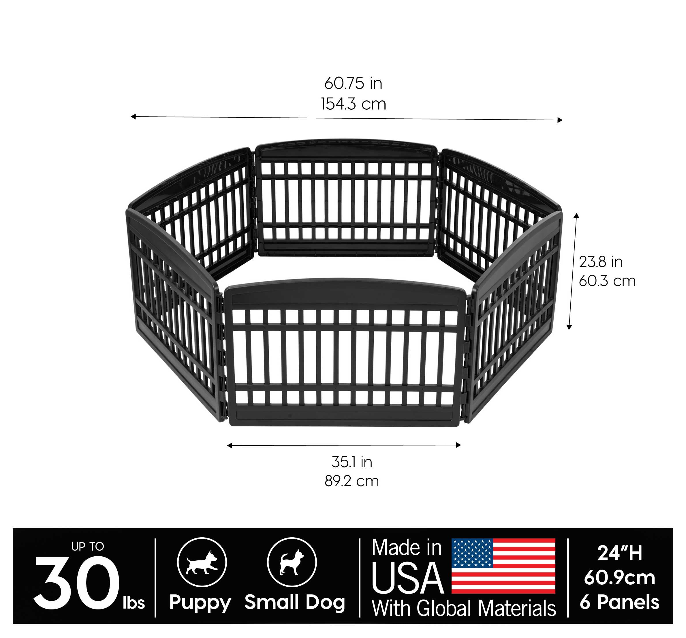 IRIS USA corral de juego para perros espacio 61x61 brinda comodidad y contención.
