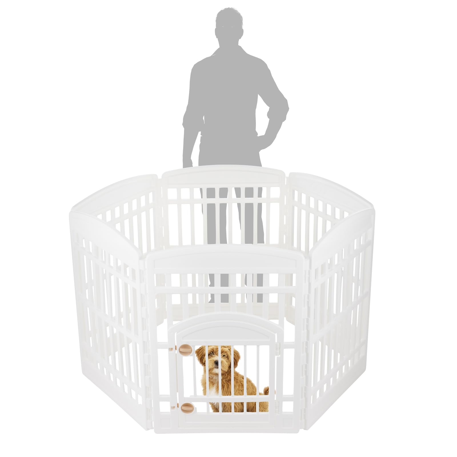 IRIS USA jaula de juego, altura de 34 pulgadas, ideal para perros activos.