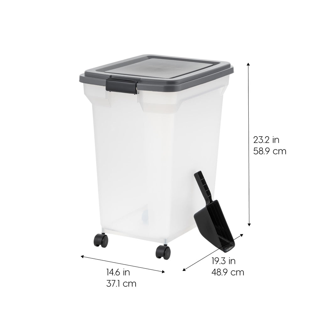 Contenedor IRIS USA con ruedas acoplables para mover entre despensa y cuenco