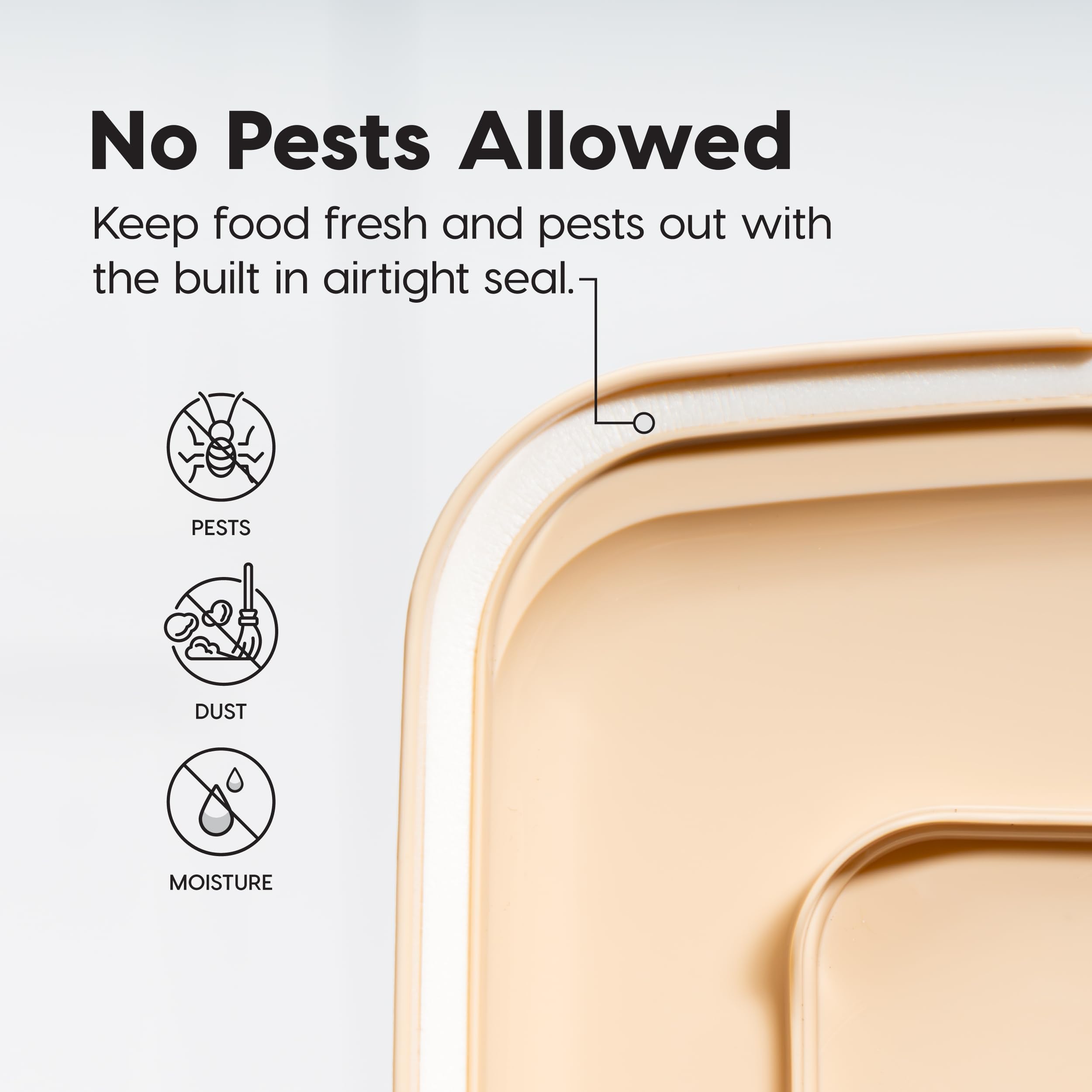 IRIS USA WeatherPro dimensiones detalladas para ubicar en cocina o garaje.