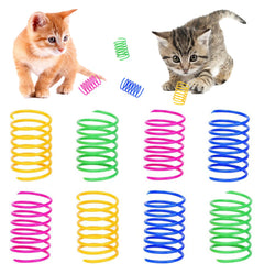 ISMARTEN juguete de muelle espiral para gatos, ideal para juego activo.