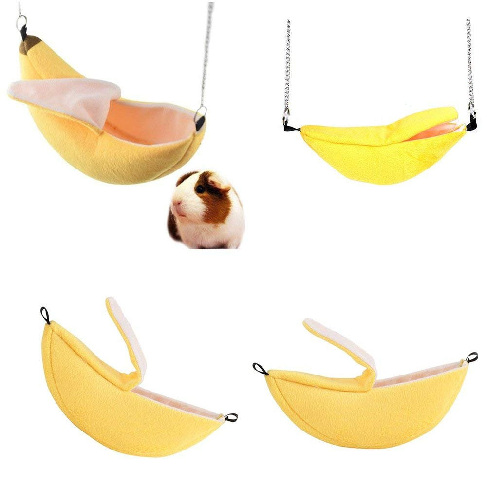 ISMARTEN nido banano para animales pequeños: abrigo suave en interior