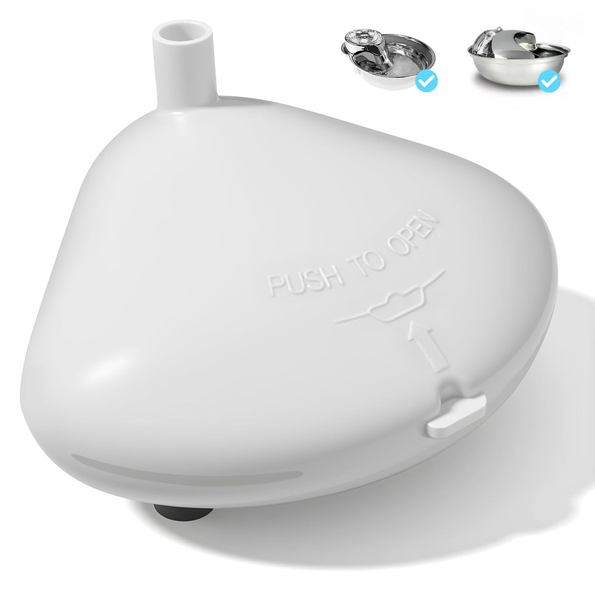 ITSCUTE carcasa de filtración para fuentes de mascotas con enfoque en filtro y agua fresca