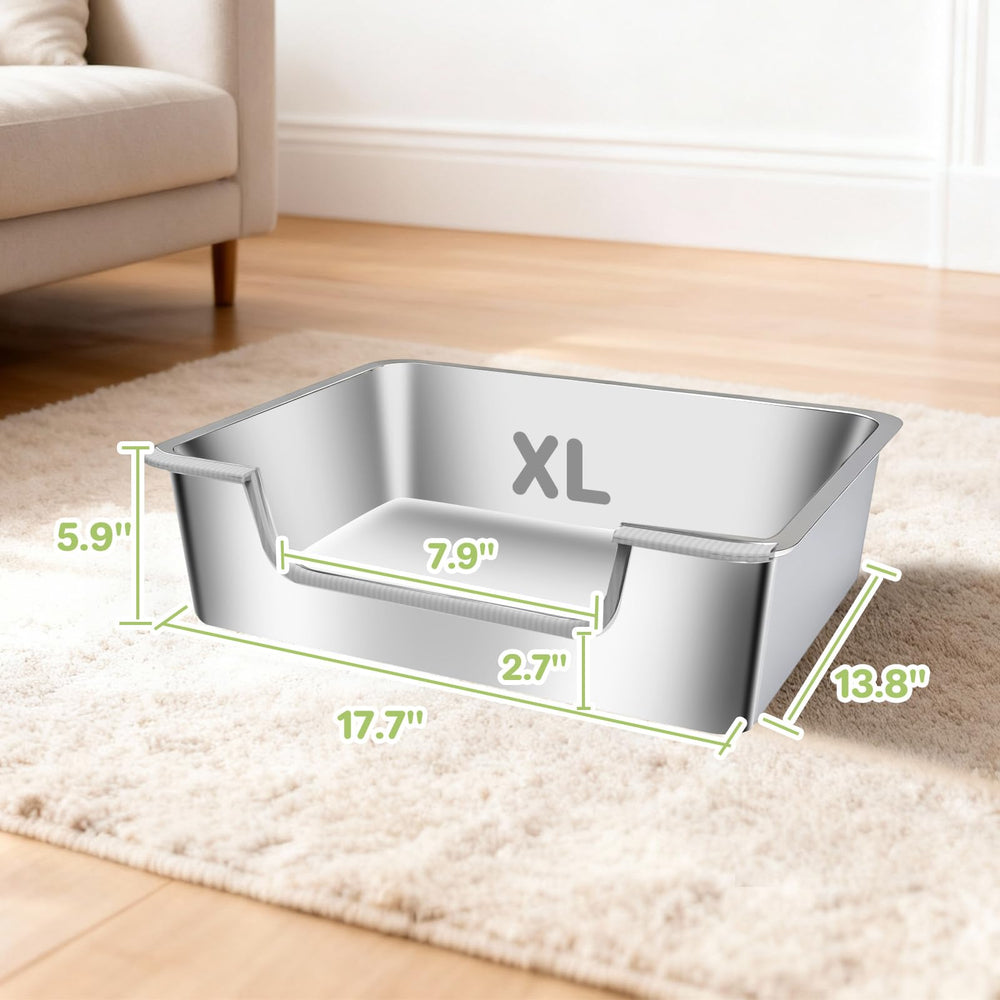IXARO caja de arena 23.6 por 15.7 por 5.9 pulgadas para gatos grandes