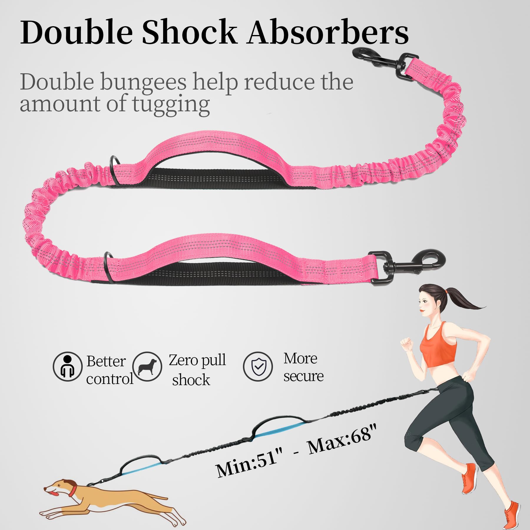 Gancho robusto y anilla iYoShop rosa para clic de entrenamiento