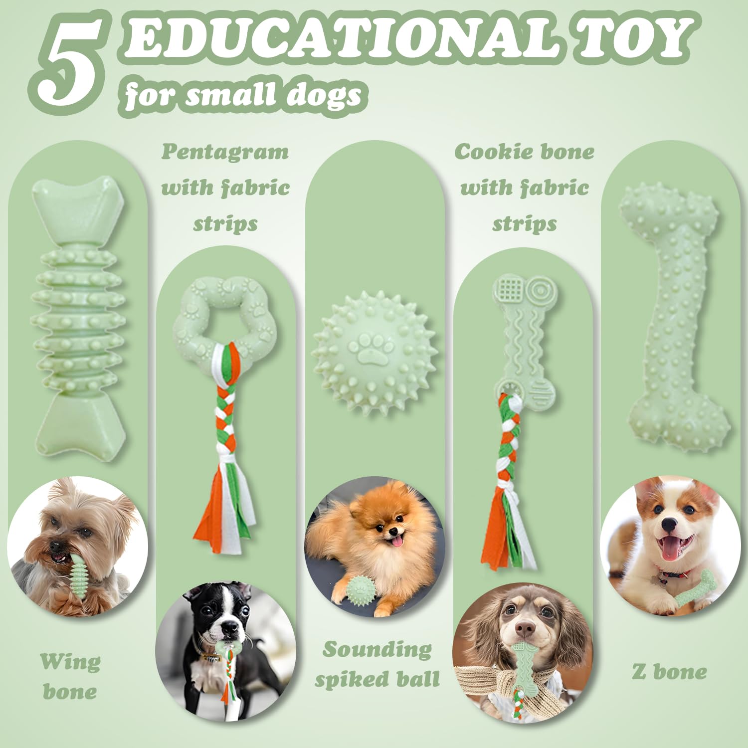iYoway Juguetes para uso exterior de perros pequeños, fomentan actividad física.
