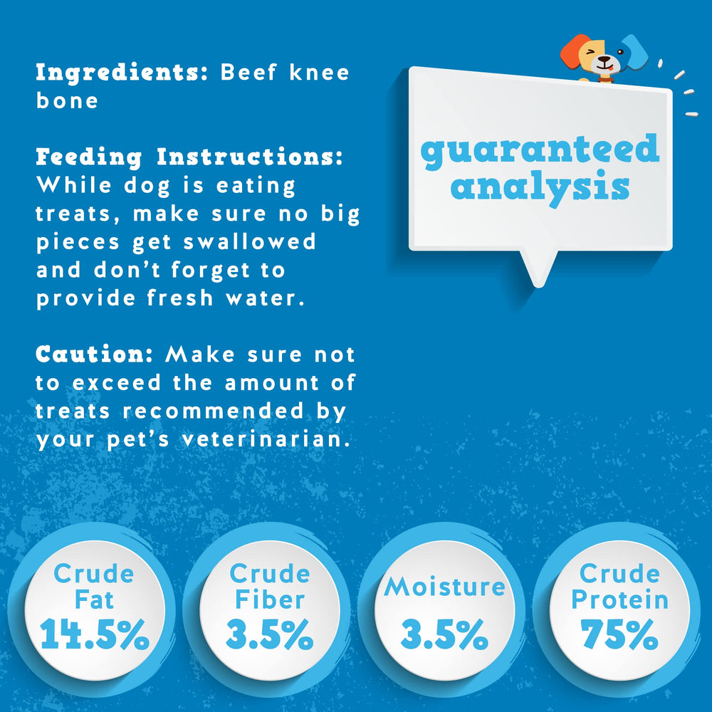 Jack&Pup conjunto dos huesos ternera: snack duradero para perros activos.