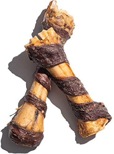 Hueso de res asado grande, visual para perros grandes.