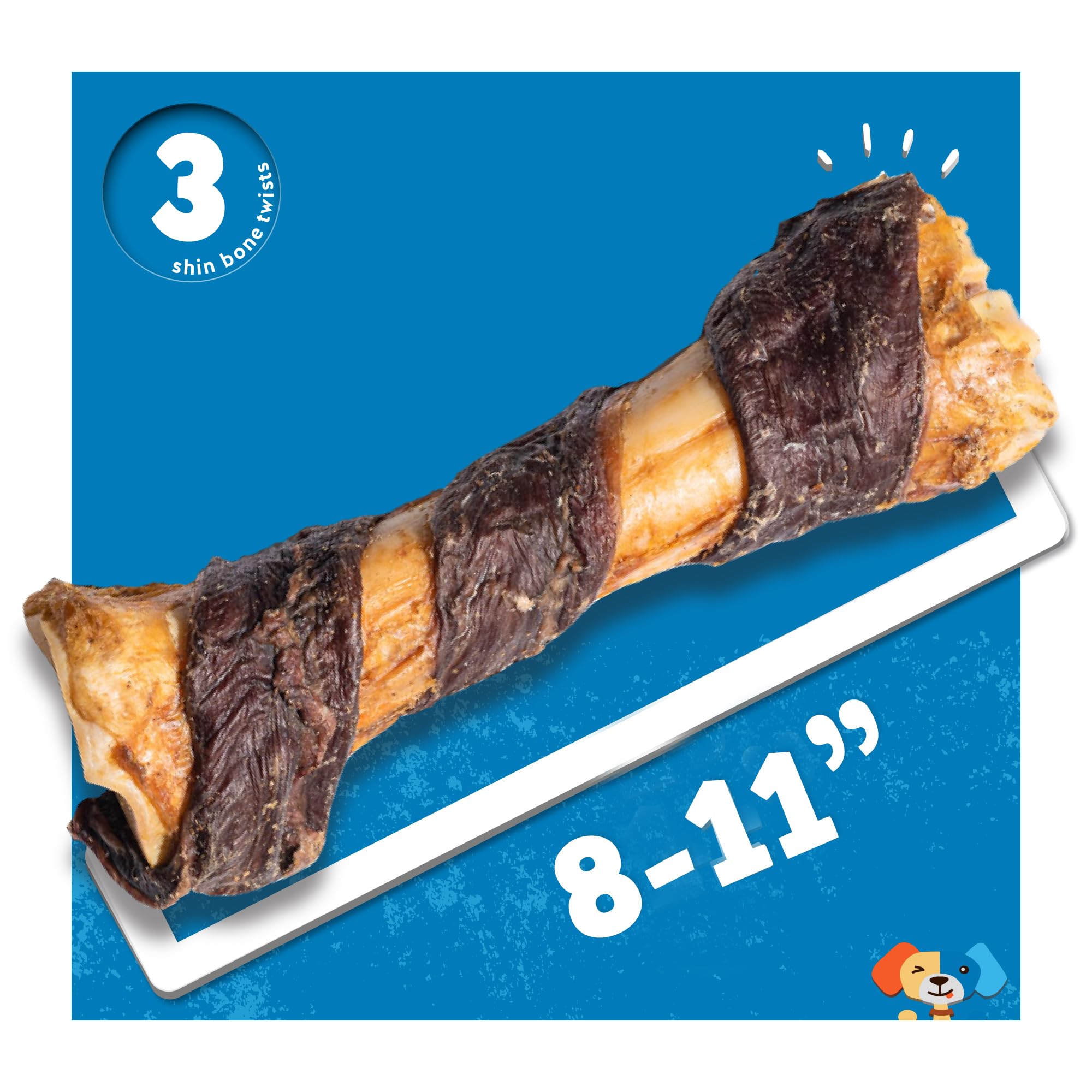Hueso de res digerible, apto para la digestión de perros grandes.