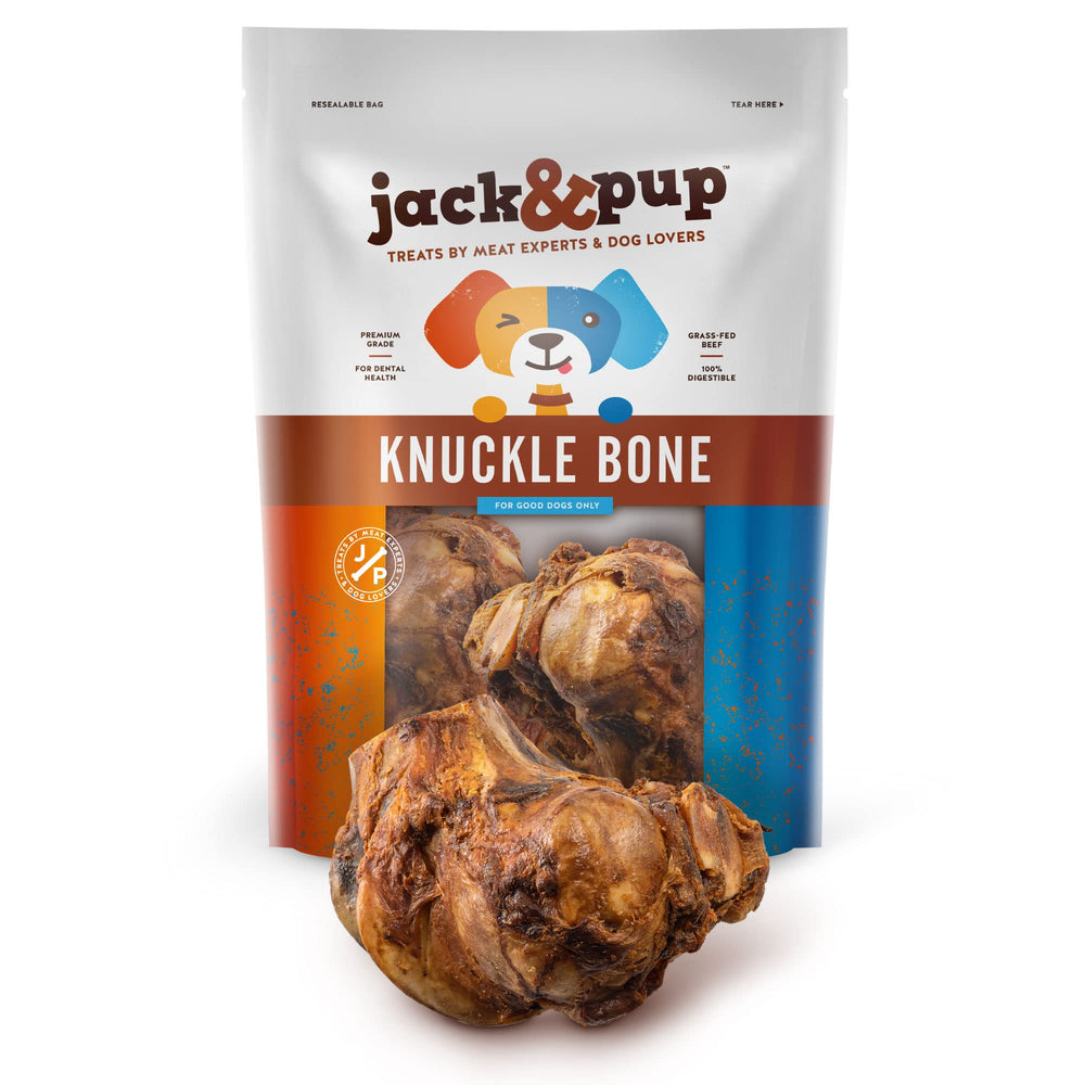 Jack&Pup nudillo de res grande con sabor ahumado, ideal para masticación prolongada.