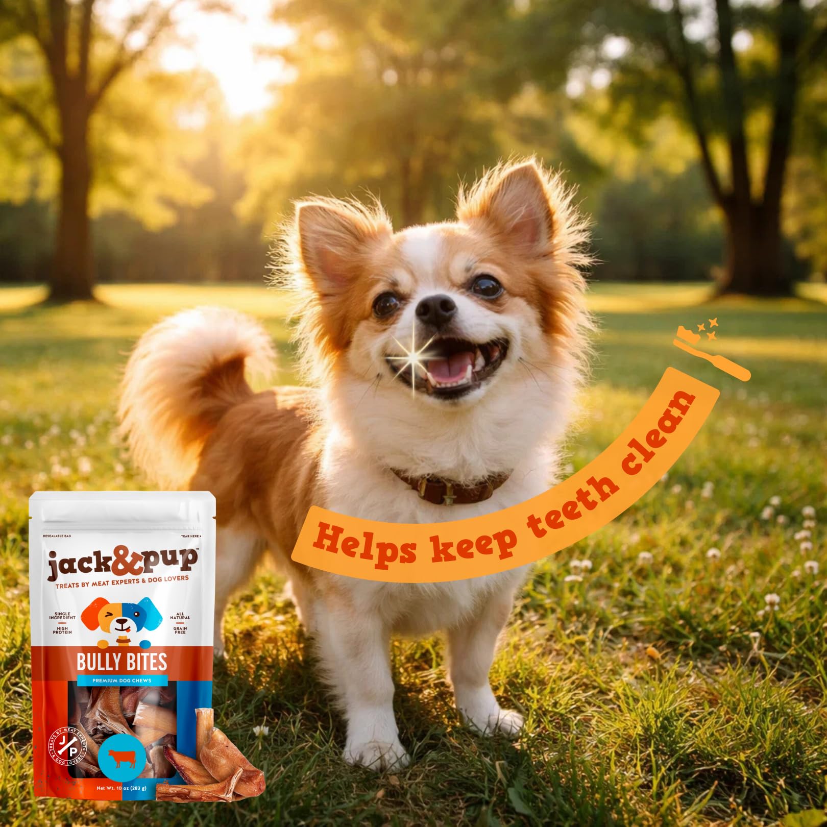 Jack&Pup Bully Bites aroma neutro gracias al proceso natural.