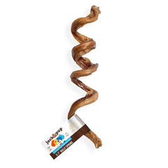Jack&Pup Bully Springs espiral 7 pulgadas frente: snack duradero para perros.