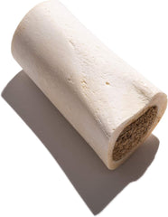 Hueso relleno con sabor a mantequilla de cacahuete, snack duradero para perros.