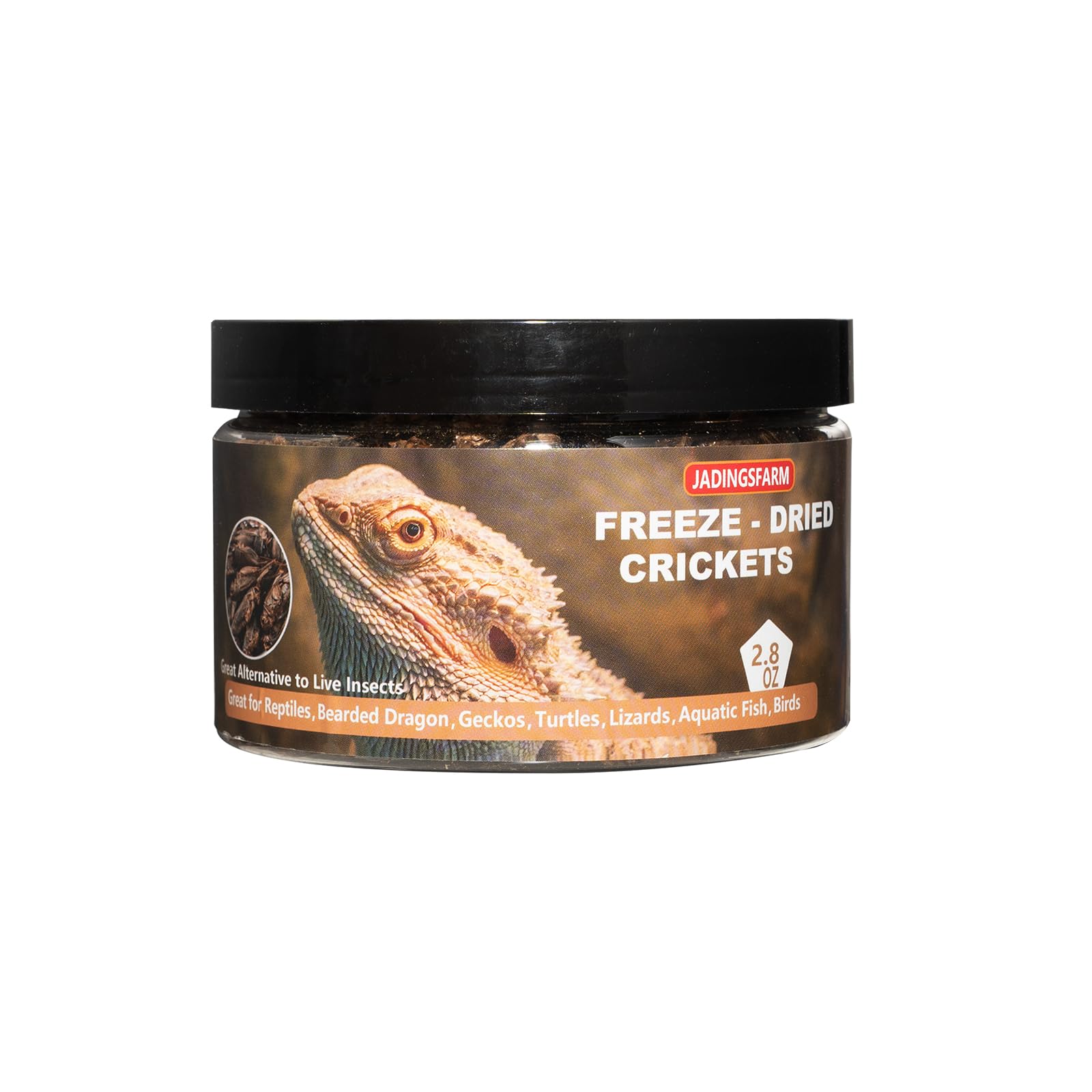 JADINGSFARM grillos liofilizados en paquete, fuente natural de proteína para mascotas.