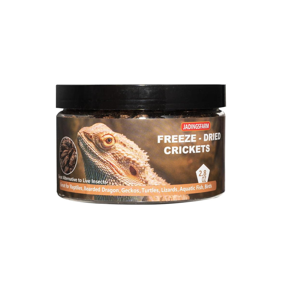 JADINGSFARM grillos liofilizados en paquete, fuente natural de proteína para mascotas.
