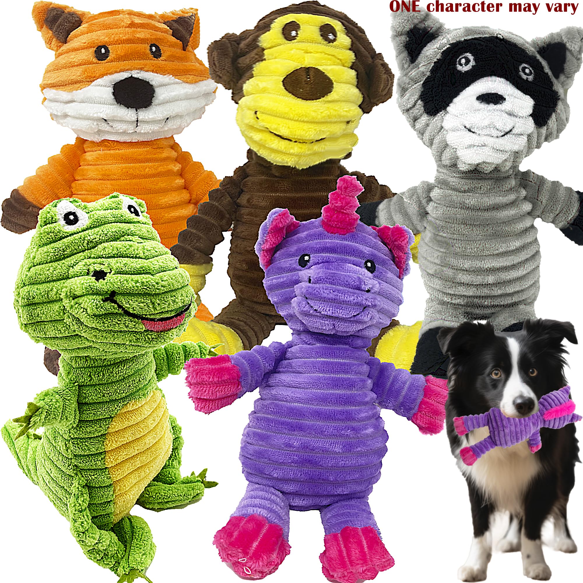 Jalousie juego cinco peluches, ideal para sesiones diarias.