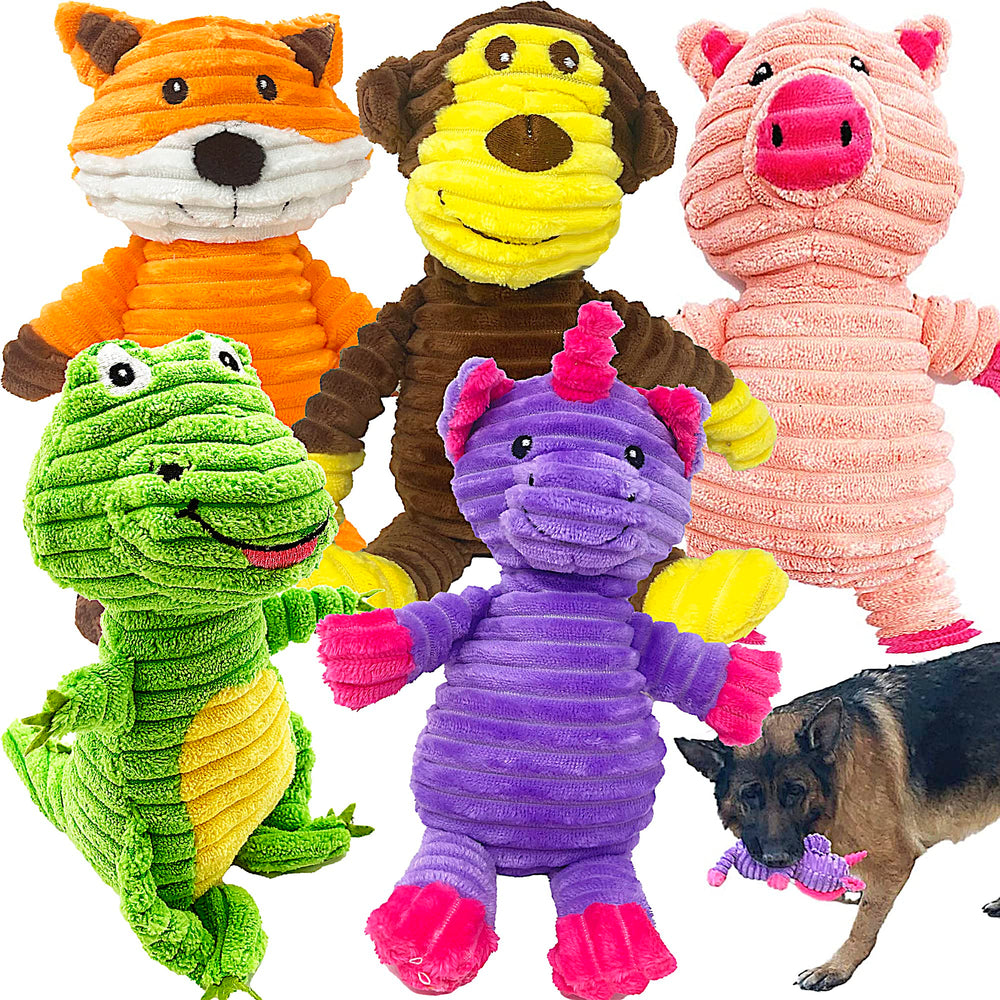 Jalousie dinosaurio chirriante, ideal para juego activo y estimulación.