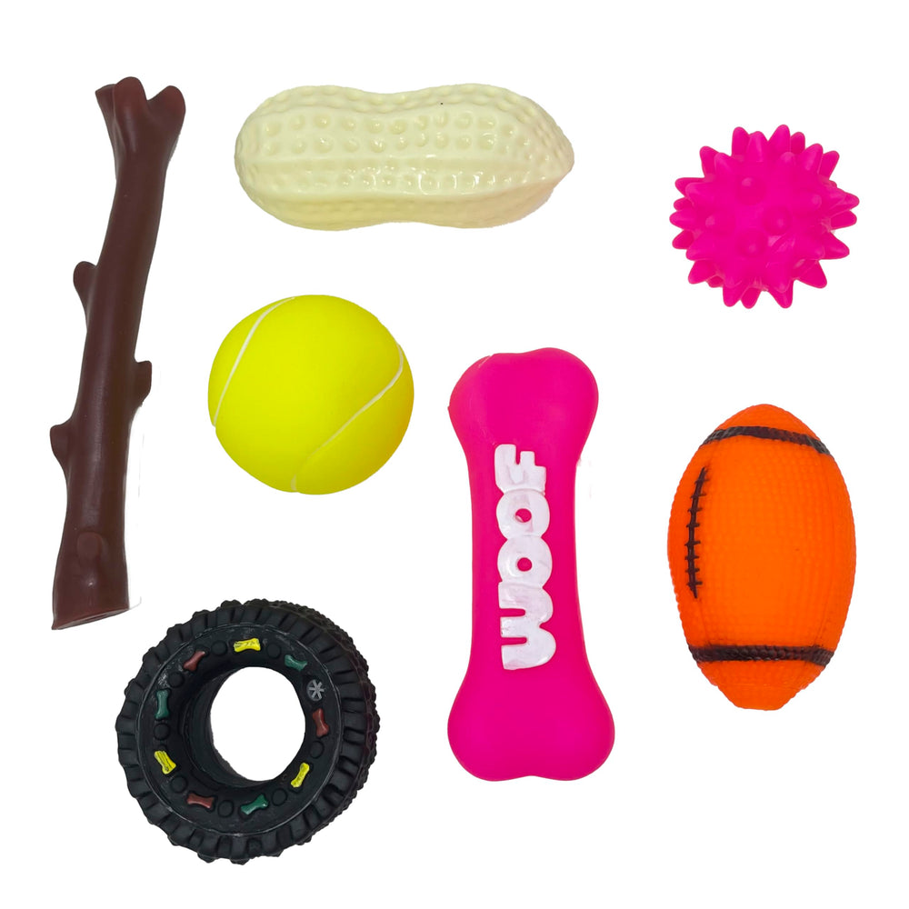 Jalousie peluche con chirrido, ideal para juegos diarios y entrenamiento ligero.