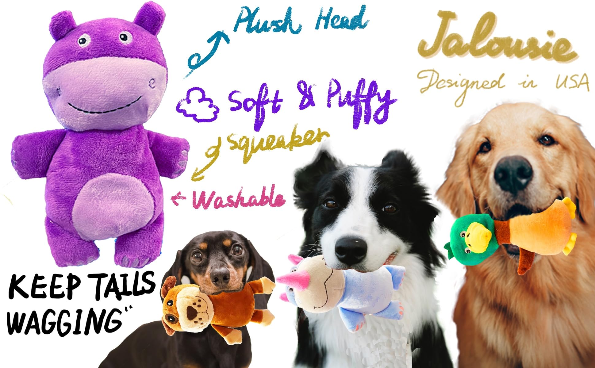 Jalousie juguete delfín para perro sonajero activo