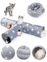 JanYoo Bunny Tunnel estrella: túnel plegable para juego seguro y estimulante.