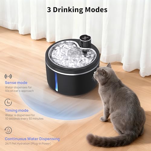 Jaojcoe bebedero-gato-acero-inoxidable, diseño duradero y suave para la piel