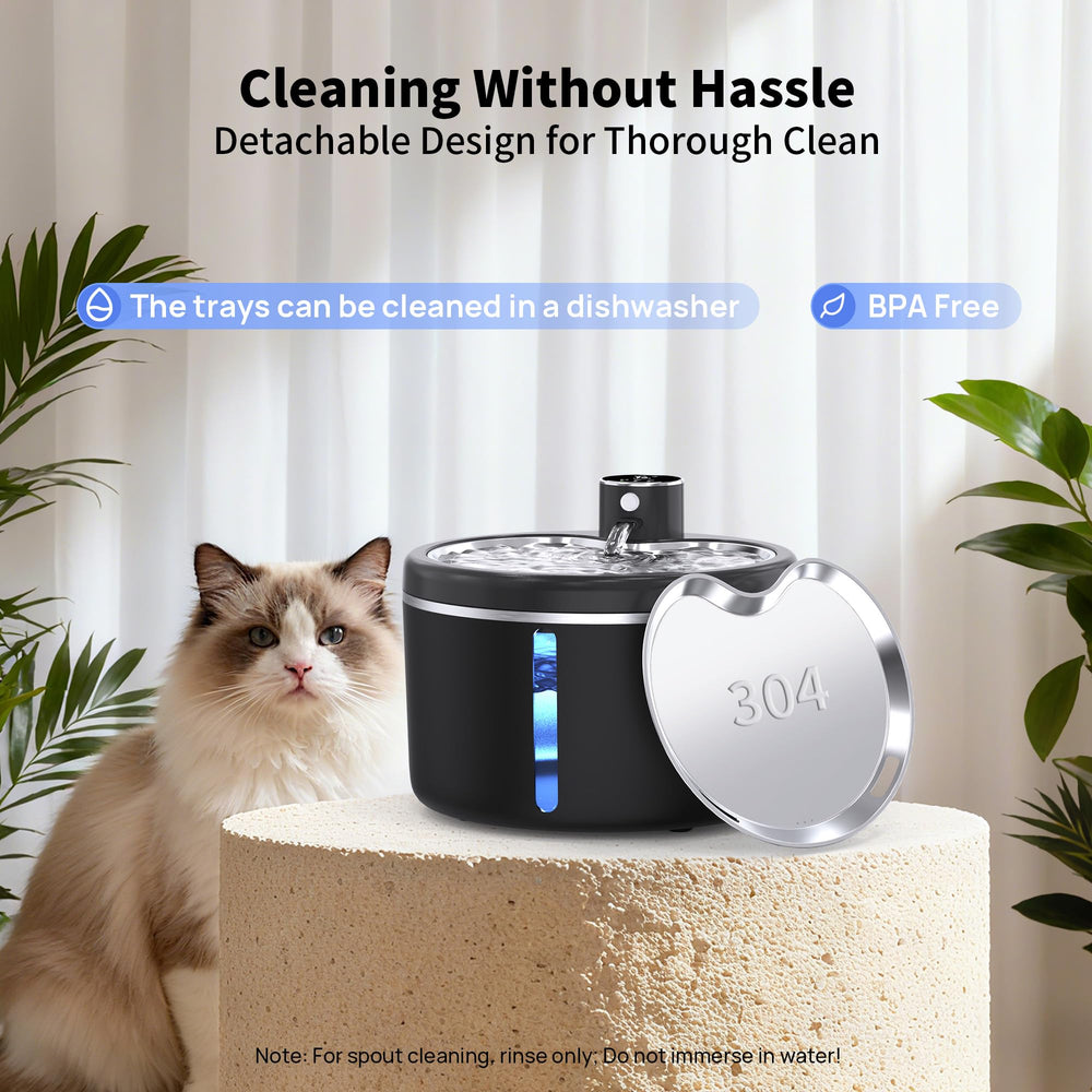 Jaojcoe bebedero-gato-diseño-durable, base estable para uso diario