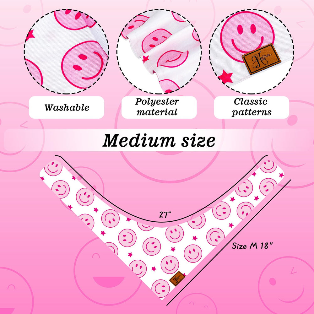 Bandana rosa con cuadros para perro, JarThenaAMCS, perfecto para fiestas y estilo diario.