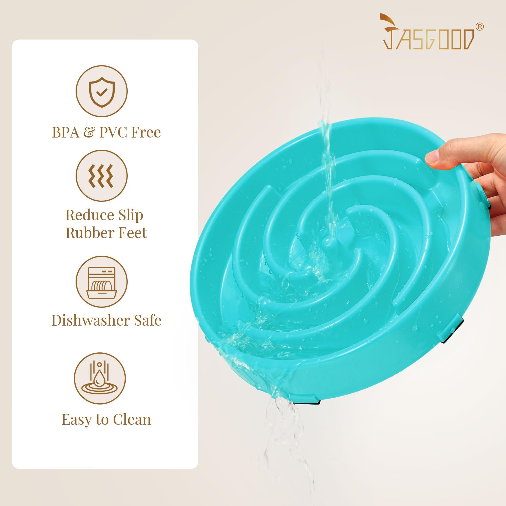 JASGOOD bol lent - diametre 24-4 cm - grande capacite.