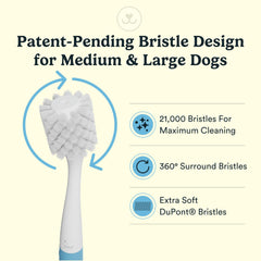 Jasper Macrobrush 360 cepillo para dientes de perros medianos y grandes.