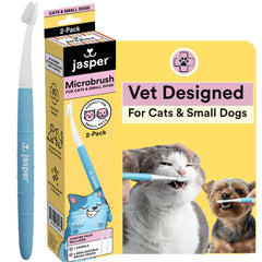 Jasper Microbrush, cabeza estrecha para gatos, limpieza precisa
