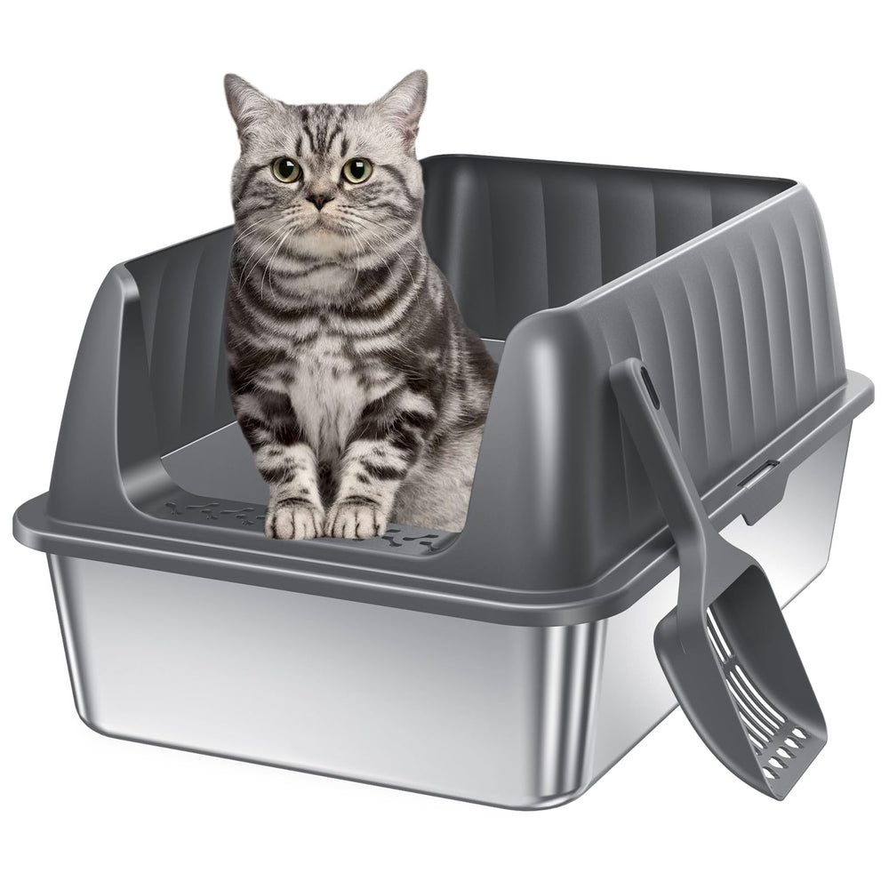 Caja Jecoo de acero con entrada baja facilita el acceso de gatitos pequeños.