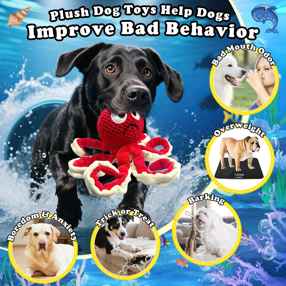 Jeefome pulpo para perros grandes, duradero y divertido para juego