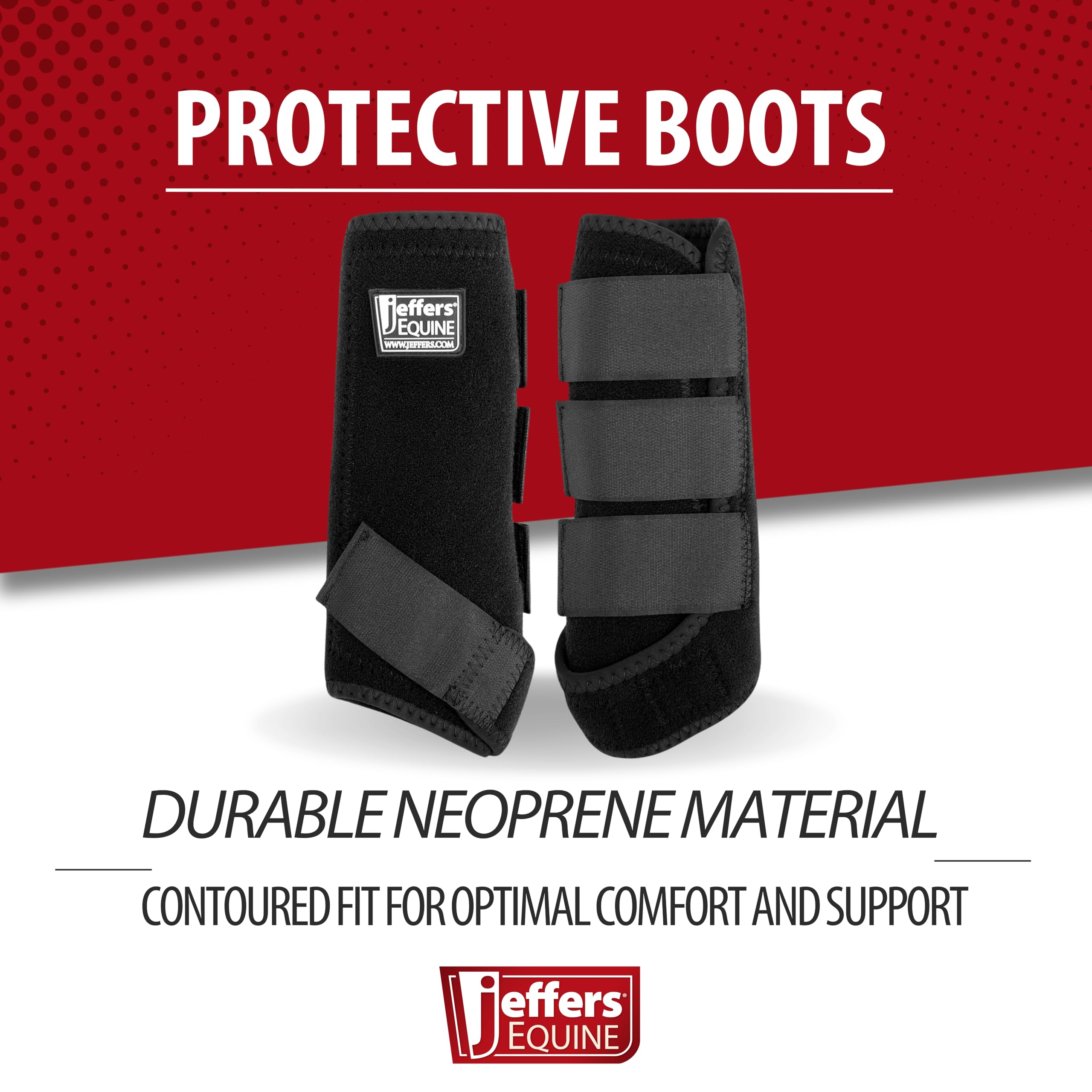 Jeffers botas protectoras caballo, neopreno trasero, soporte estable durante movimientos