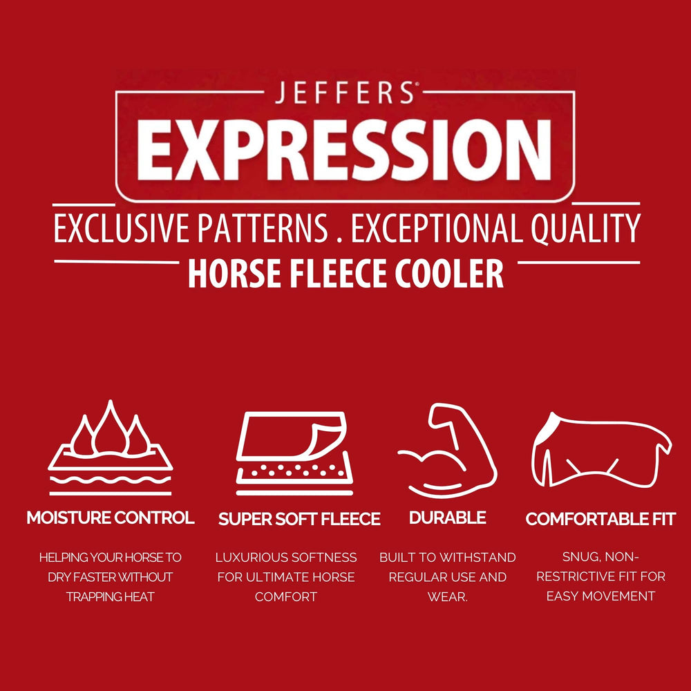 Jeffers Expression Fleece Cooler felpa absorbente para secar caballos tras baño.