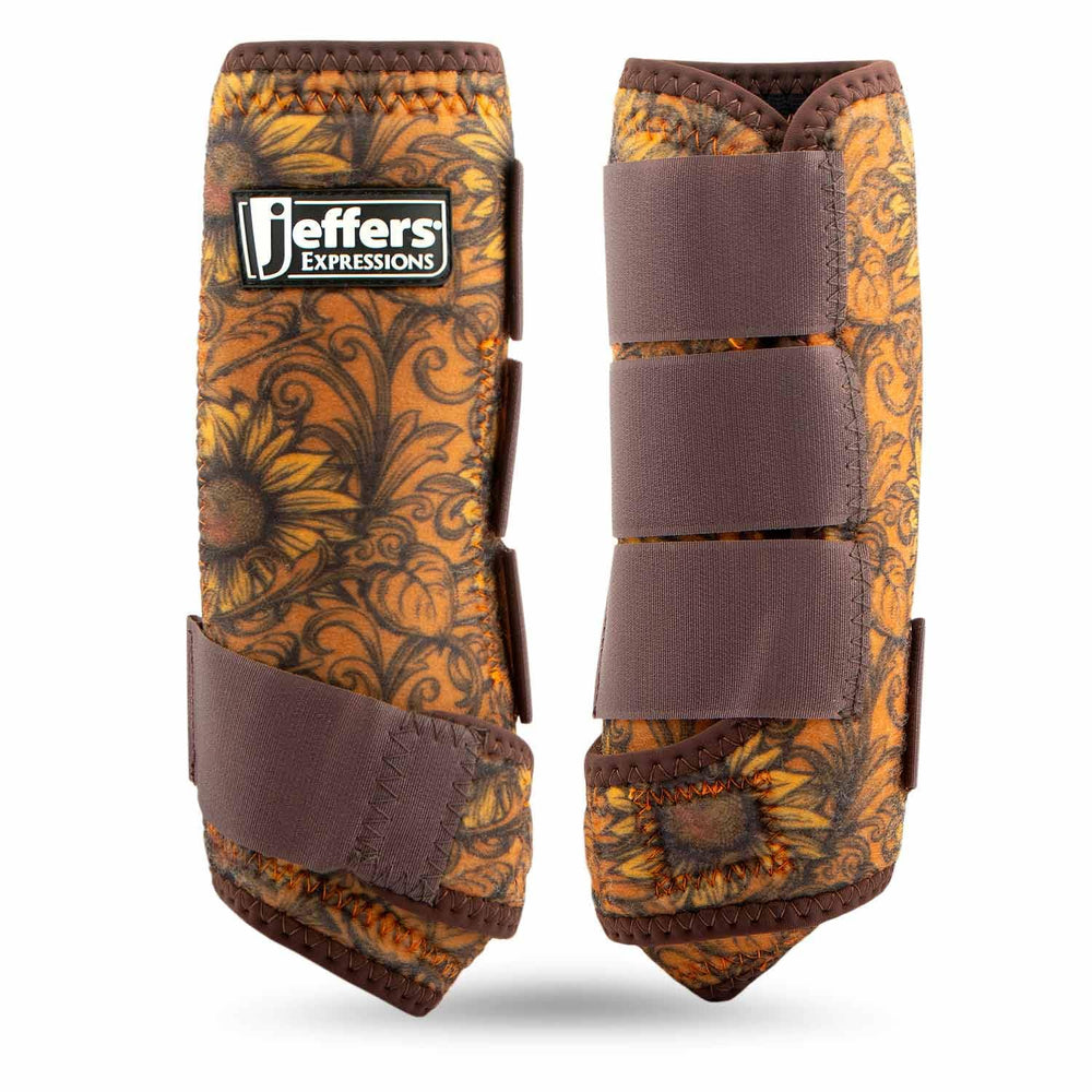 Botas de protección Jeffers Expression para patas delanteras, estabilidad y protección durante el entrenamiento.