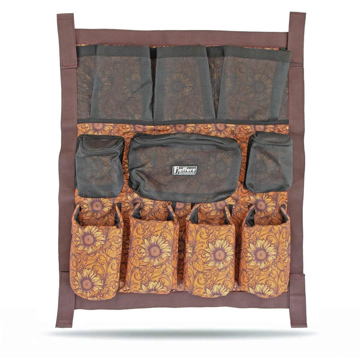 Jeffers Expression Trailer Door Caddy con bolsillos acolchados para cepillado, ideal para caballos.