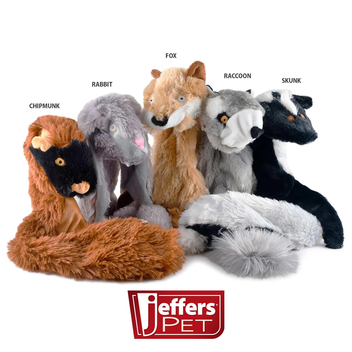 Jeffers Pet Thinnies Ardilla Listada: peluche suave y ligero para masticar seguro en interior