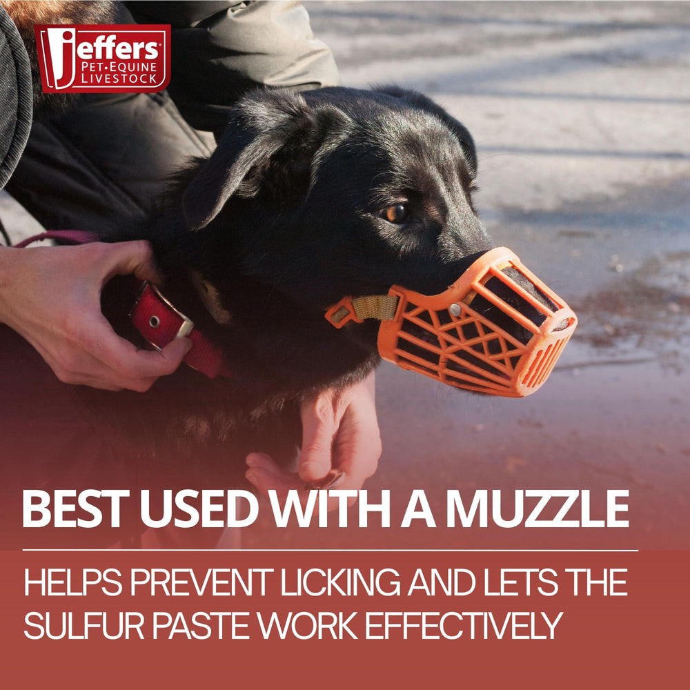 Uso en orejas para zonas sensibles con Jeffers Super Sulfur.